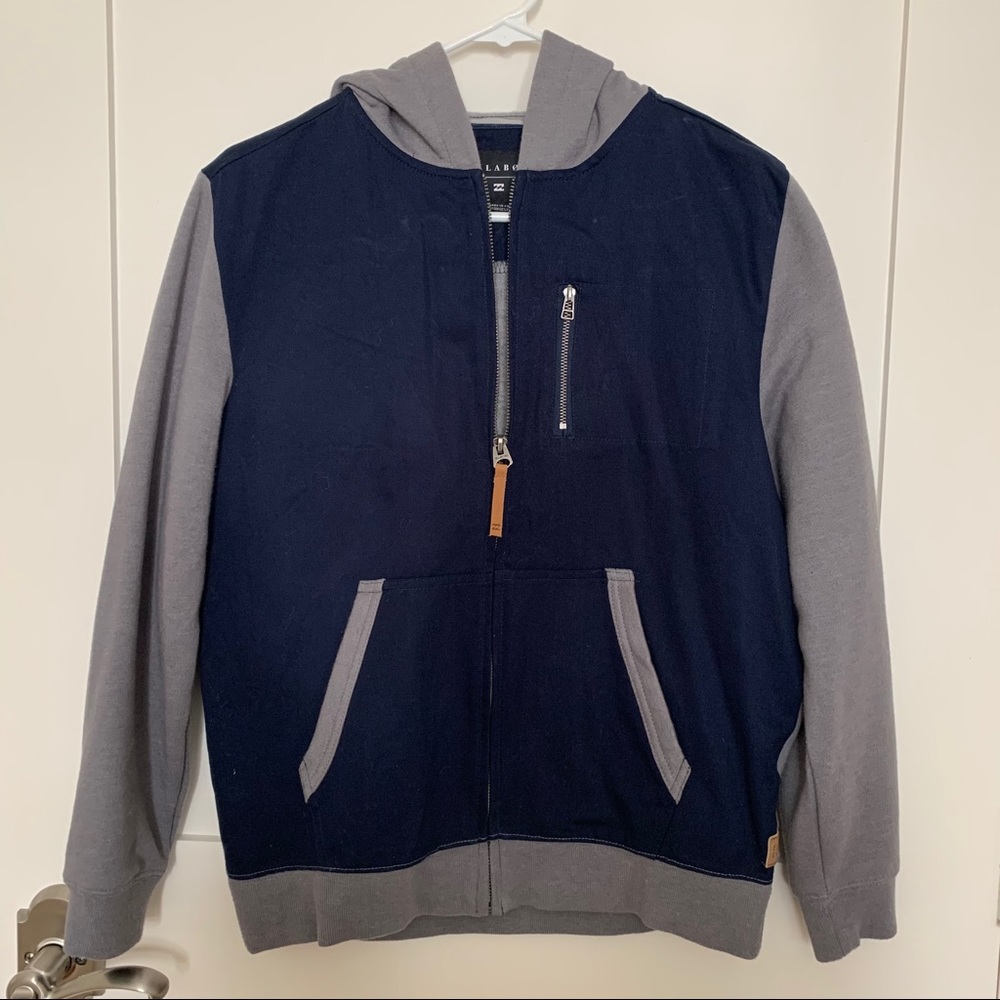 Billabong, Contrast Sleeve Baseball Hoodie Jacket